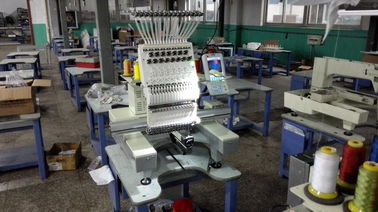 110V - 220V 1 Head Commercial Embroidery Machine , 12 Needle Embroidery Machine 540 x 375mm